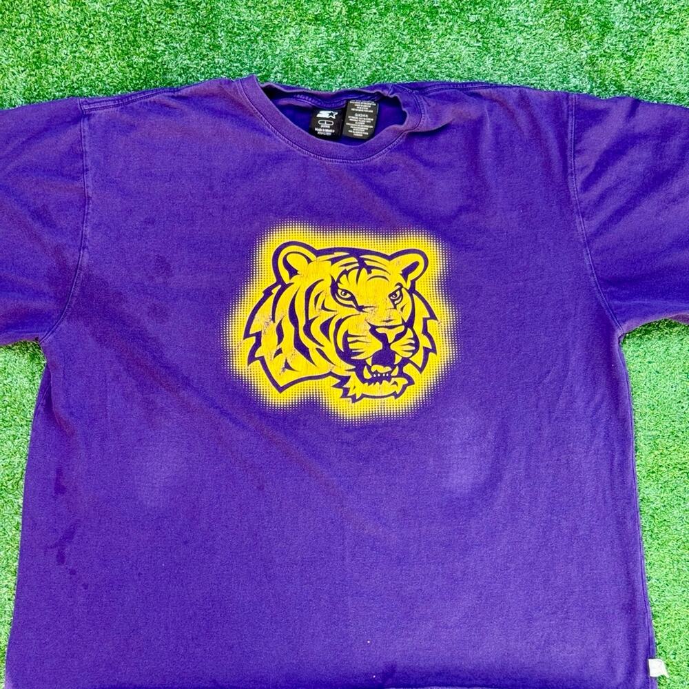 Starter Clothing Brand Tiger Athletic Purple T Shirt Vintage